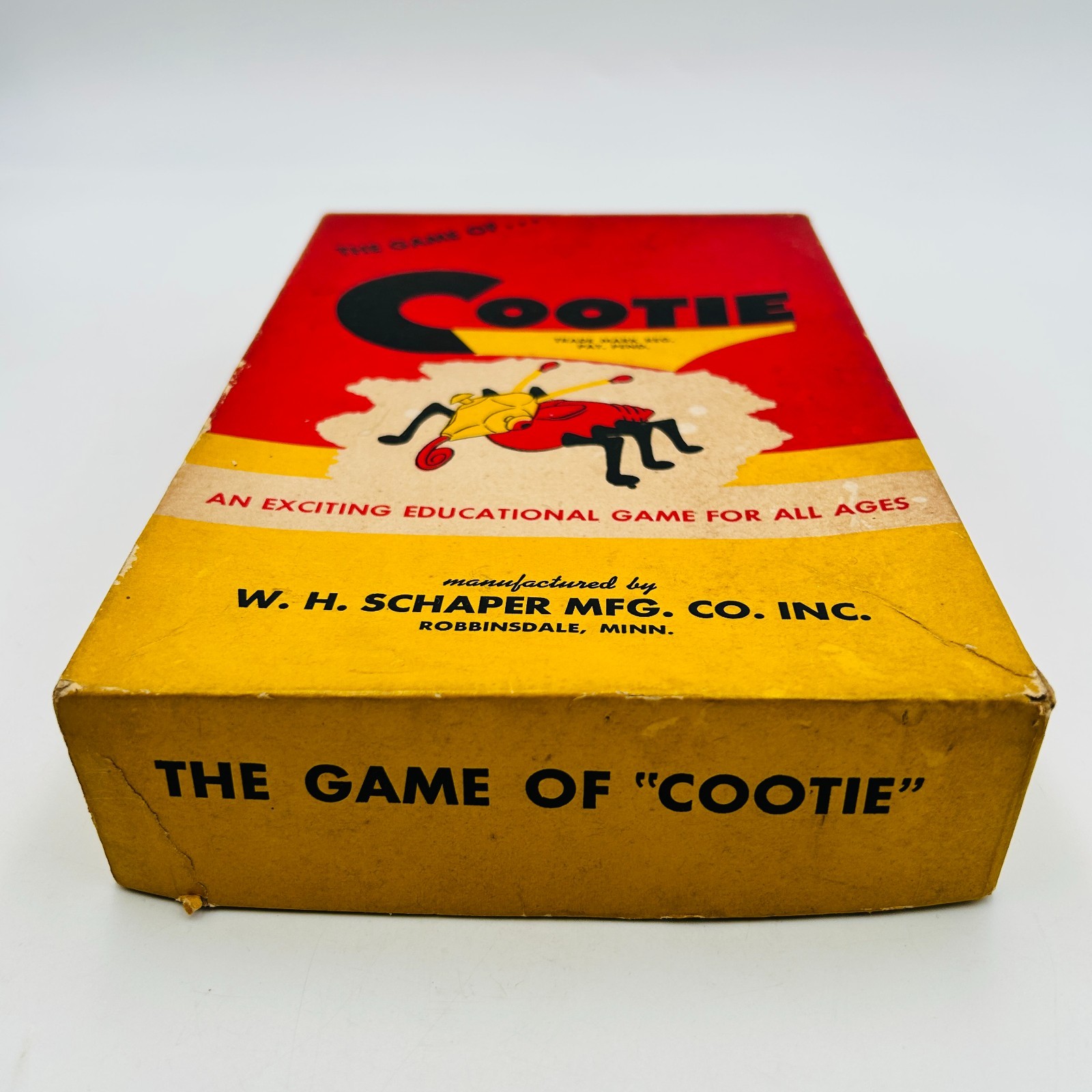 Classic Schaper Cootie Ant Game Missing 1 Leg Instructions Man Cave Vintage