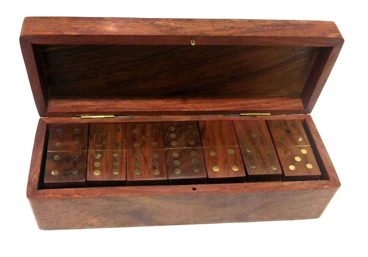 Wooden Domino Game Indoor Outdoor Game Gifts for Adults 8 ” Design may be vary