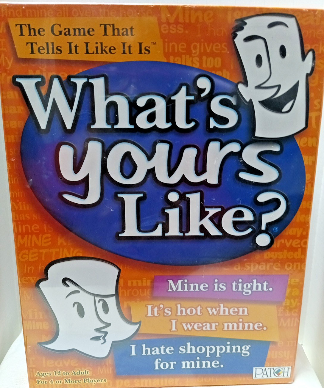 WHAT’S YOURS LIKE? Game by Patch the Game That Tells It Like it Is Age 12+ NEW