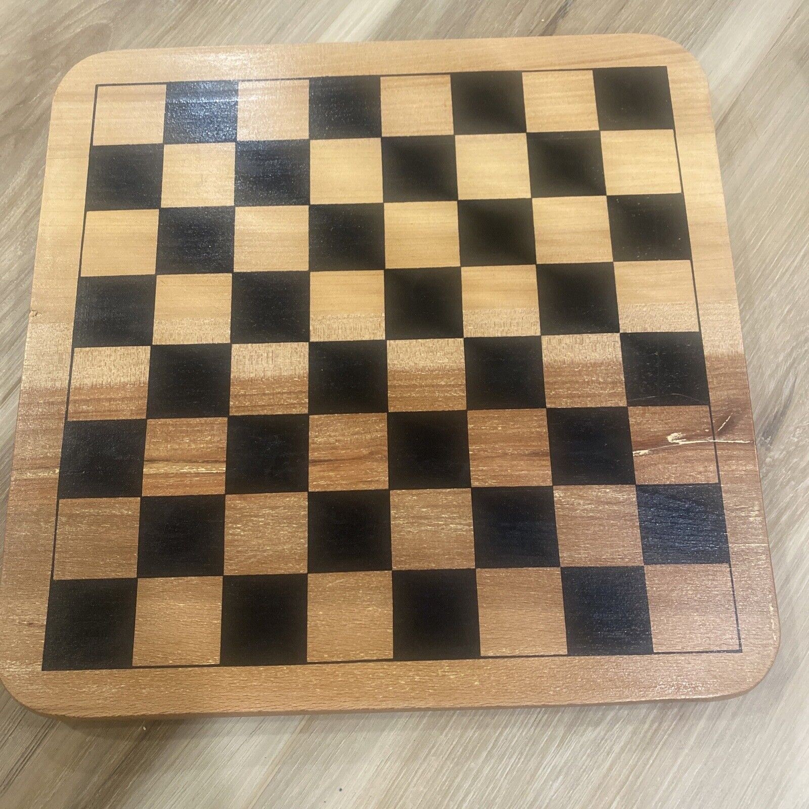Wooden 4-in-1 Board Game Set: Chess, Checkers, Dominoes, Parchessi Reversible