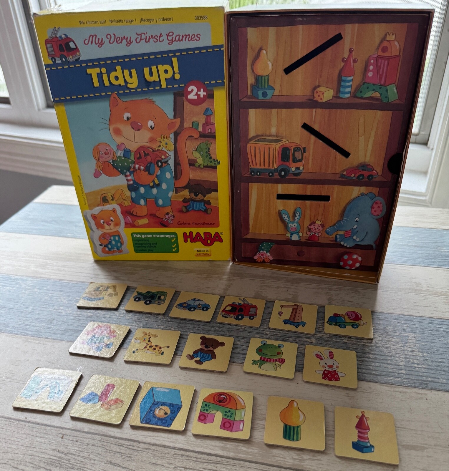 HABA My Very First Games: Tidy Up! Preschool Sorting Game Fine Motor Skill Age2+