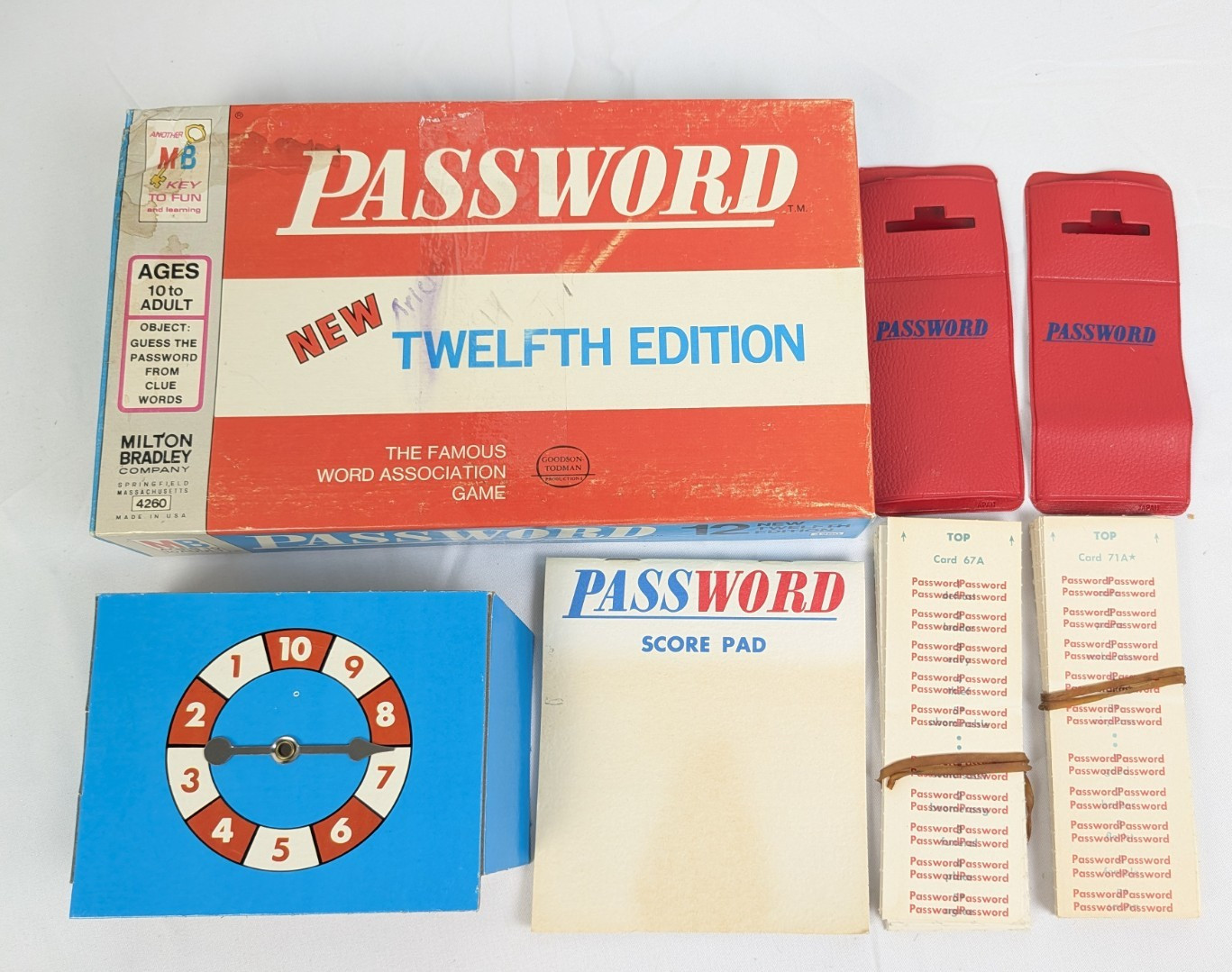 VINTAGE Password 12th Edition COMPLETE Milton Bradley 1970 Twelfth 4260