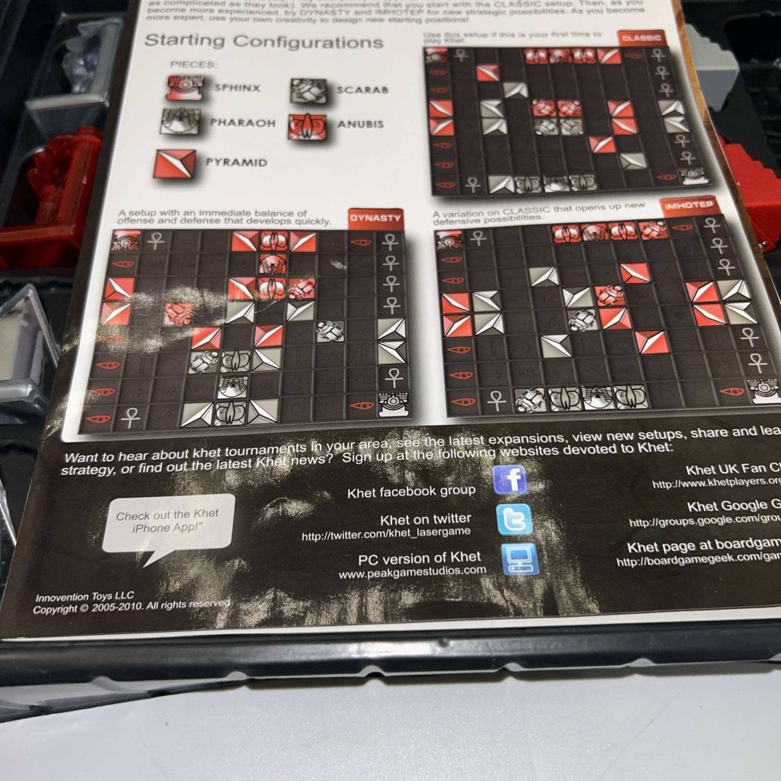 Laser Board Game Khet 2.0 Strategy For Parts Or Repair Complete Used