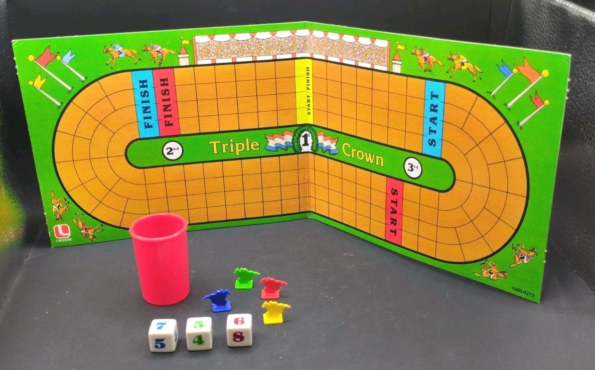 Vintage 1982 Triple Crown Horse Racing Dice Game No. 8346 Lakeside Complete New