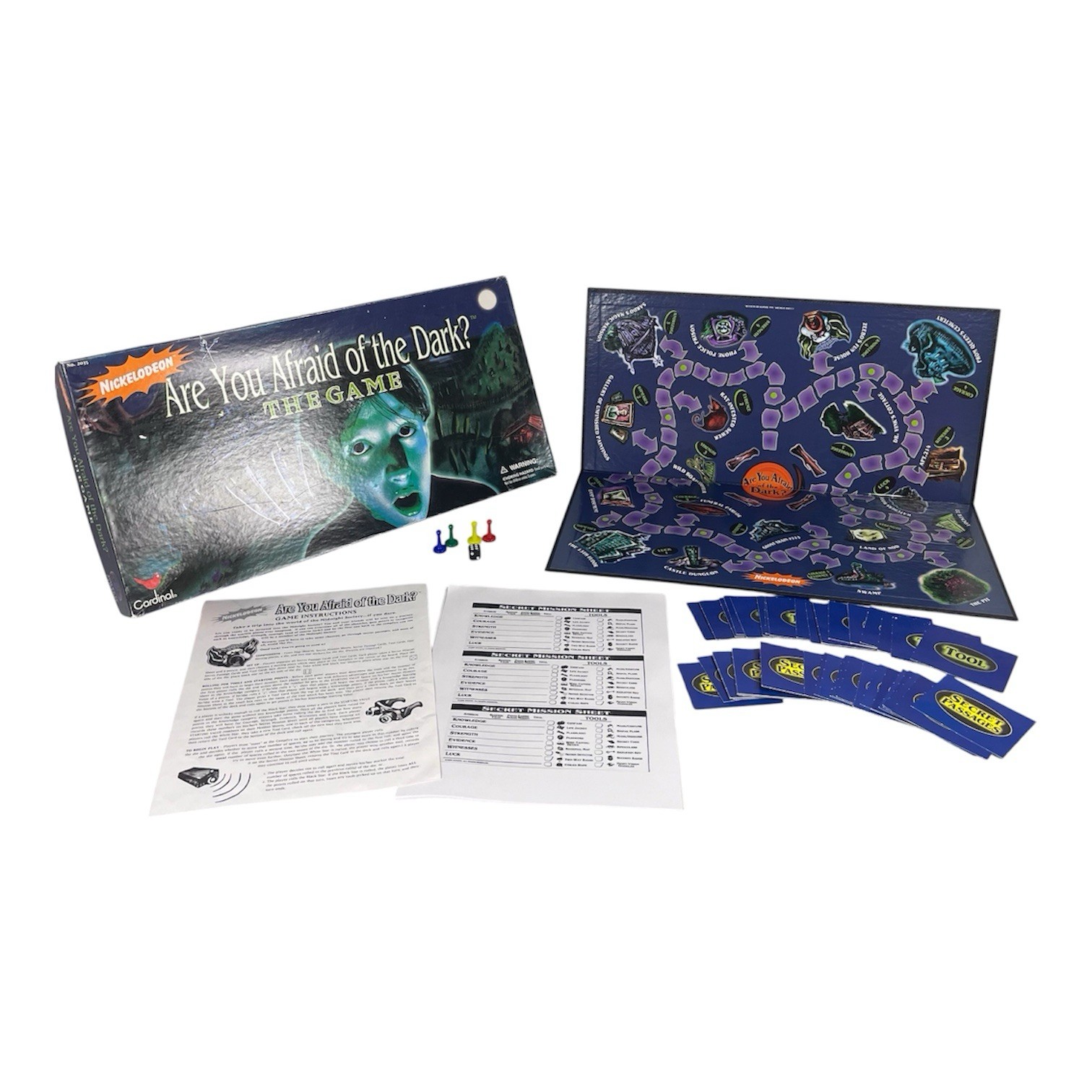Nickelodeon Are You Afraid of the Dark Board Game Cardinal 1995 *COMPLETE*