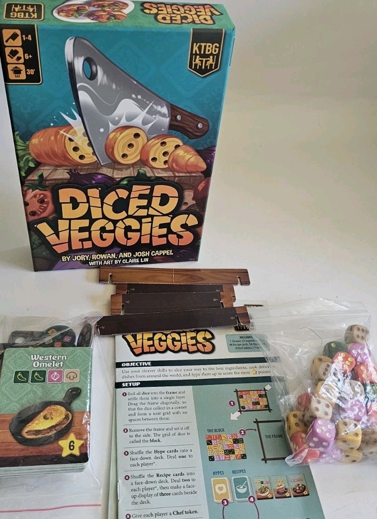 Kids Table Board Gaming (KTBG) Diced Veggies 100% Complete NM
