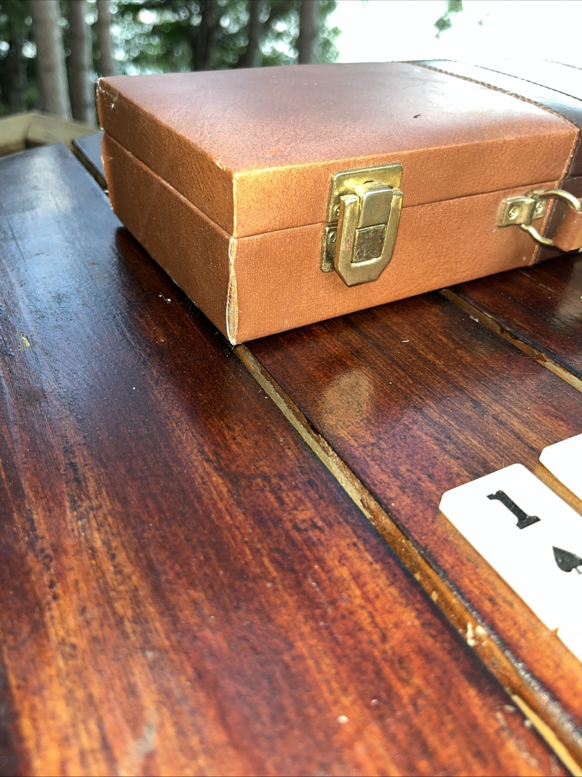 1970 Vintage Rummy Cube Game Faux Leather Case Complete Set