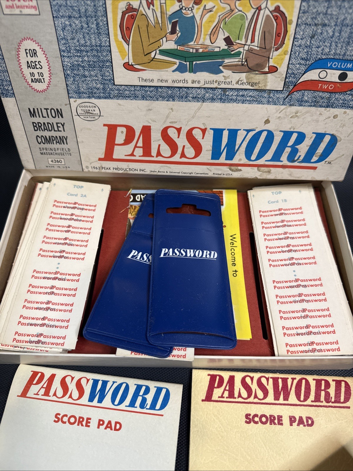 Vintage 1962 Milton Bradley Password Volume Two Board Game 4260