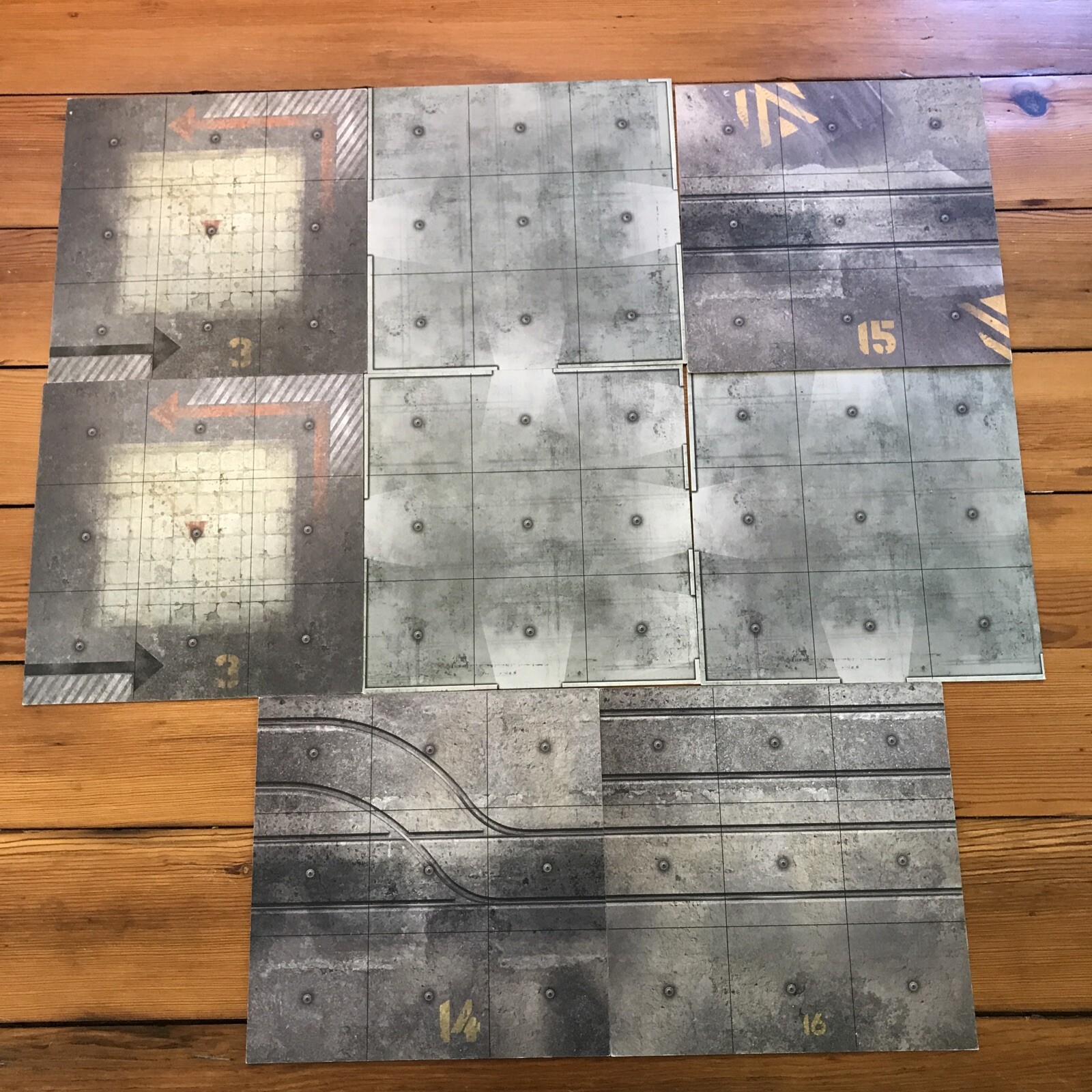 Set Lot 8 Dust Tactics 11” Metal Concrete Landing Strip Games Boards
