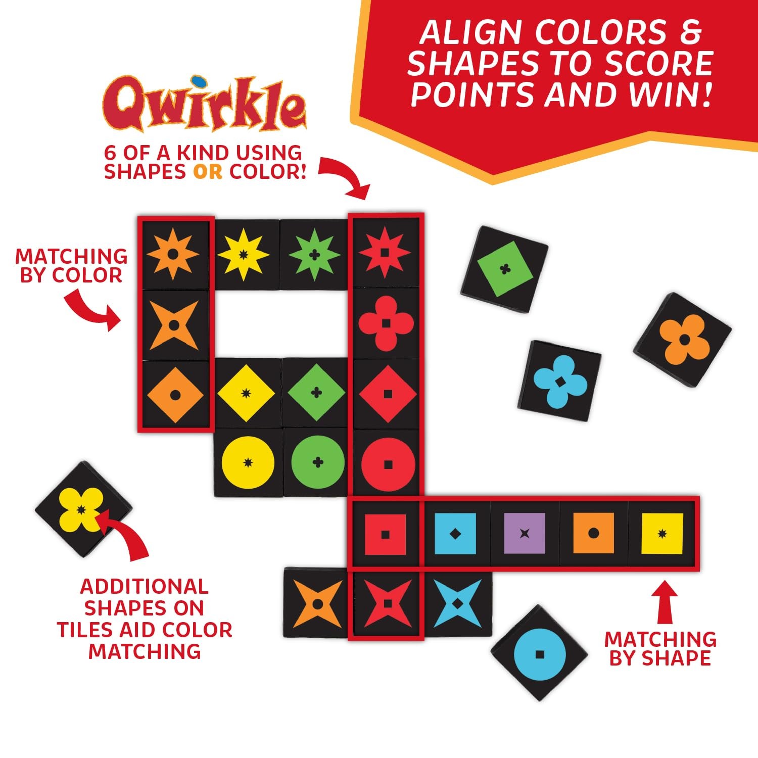 Qwirkle Strategy Game Color Blind Friendly Family Fun 108 Wooden Tiles