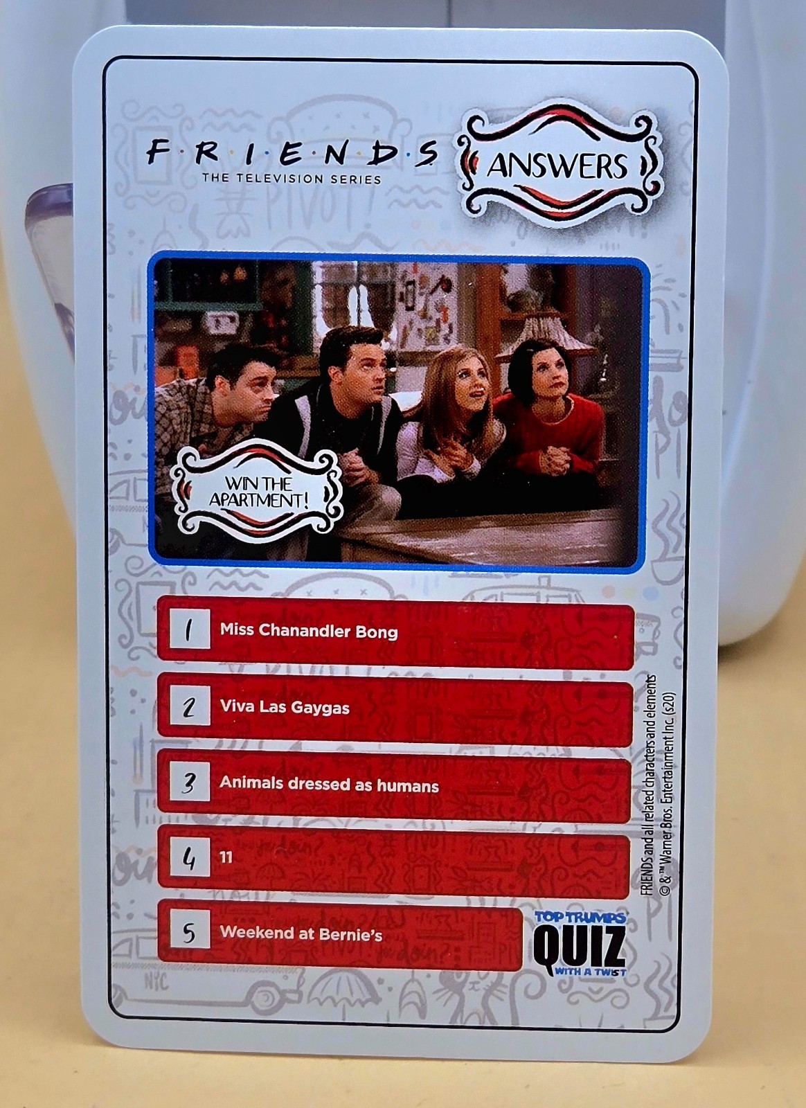 FRIENDS Trivia Edition Quiz With A Twist 500 Questions Television Top Trumps EUC