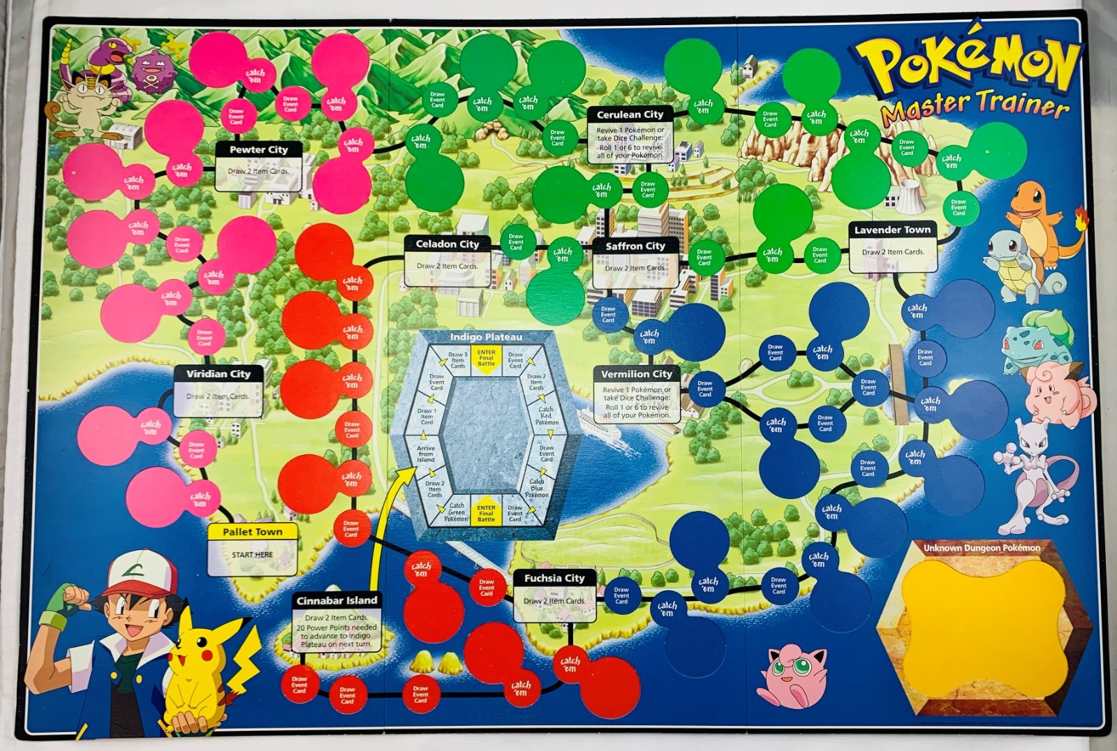 1999 Pokemon Master Trainer Game by Milton Bradley Complete in Great Condition