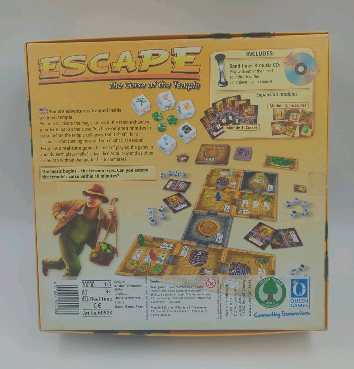Escape – The Curse of the Temple (1st Ed) Queen Games Board Game