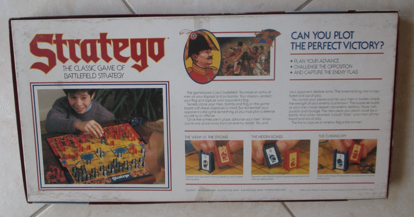Stratego Board Game – Milton Bradley – 2-Player – Complete Game – 1986 – Age 10+