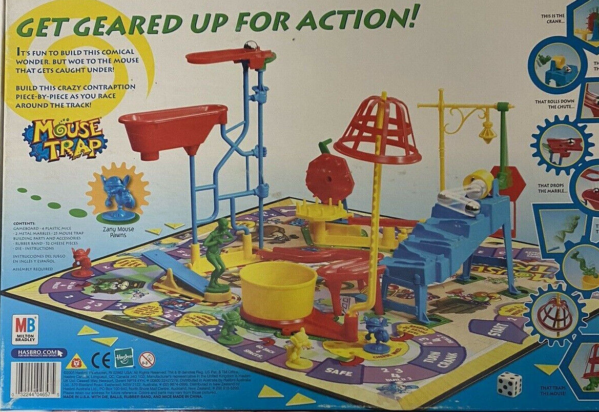 2005 Mouse Trap Board Game by Milton Bradley Complete Family Fame Night