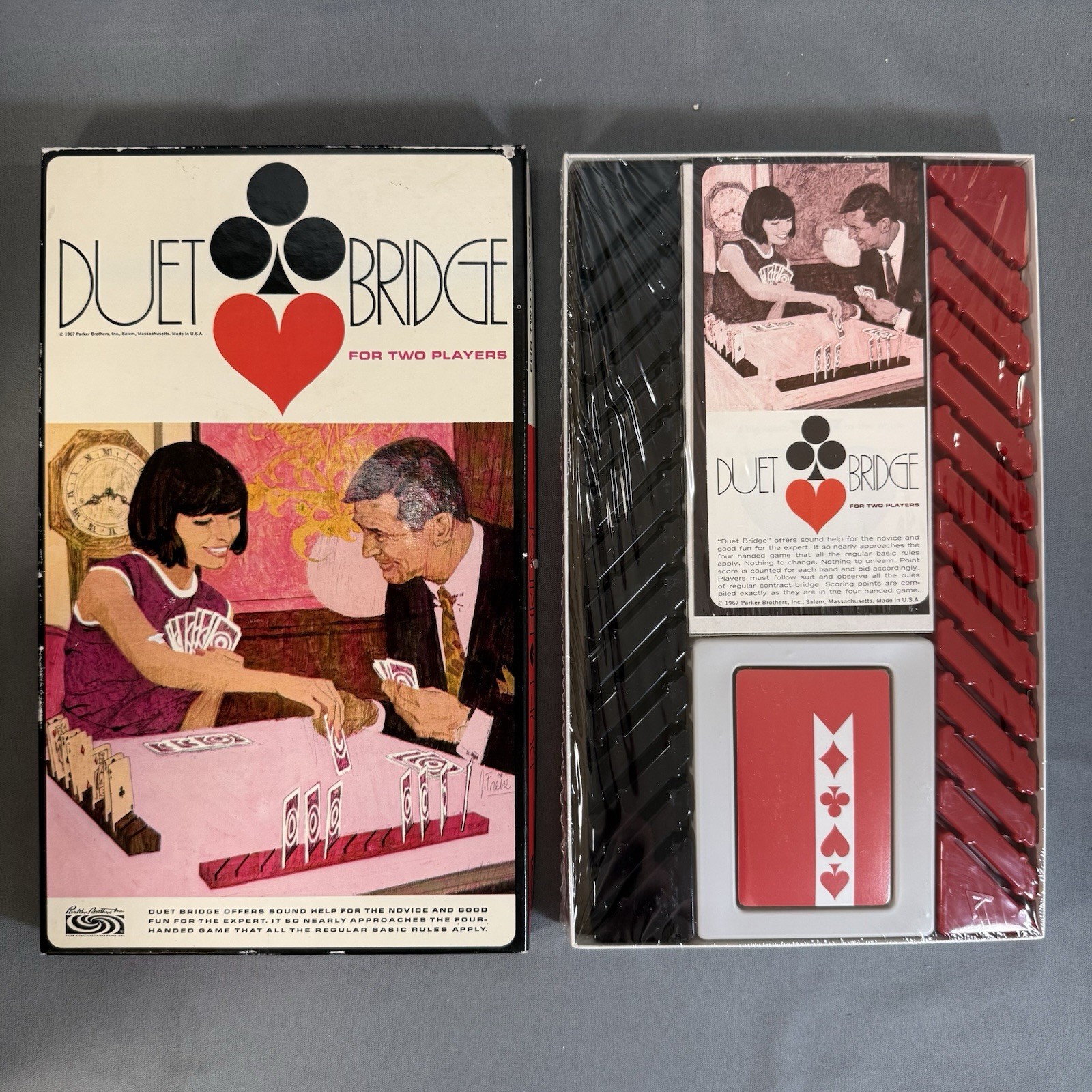 Vintage 1967 Parker Brothers Duet Bridge New Still Factory Sealed Excellent Cond