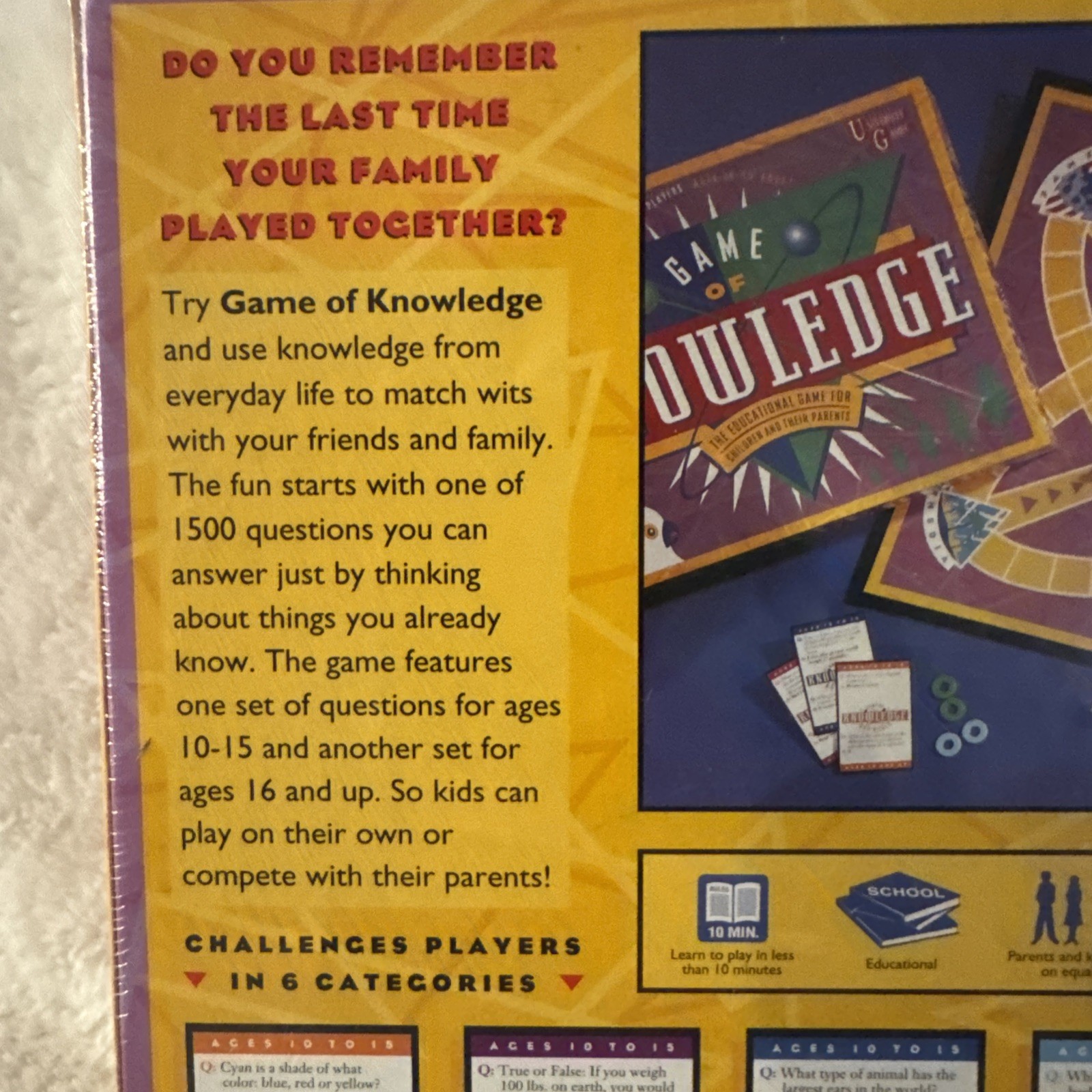 Game of Knowledge Board Game University Games BrandNew Sealed