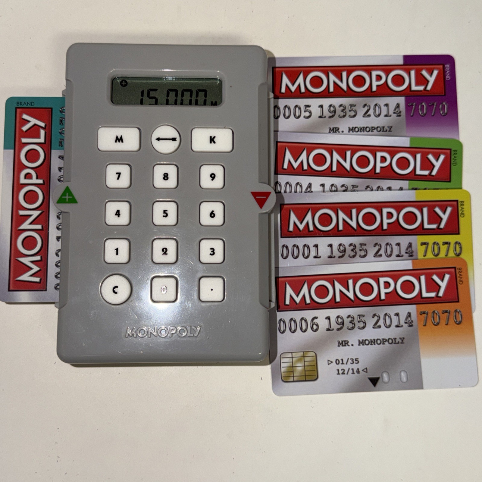 Monopoly Replacement Piece: 2008 Electronic Banking Unit w/ 5 Bank Cards Tested