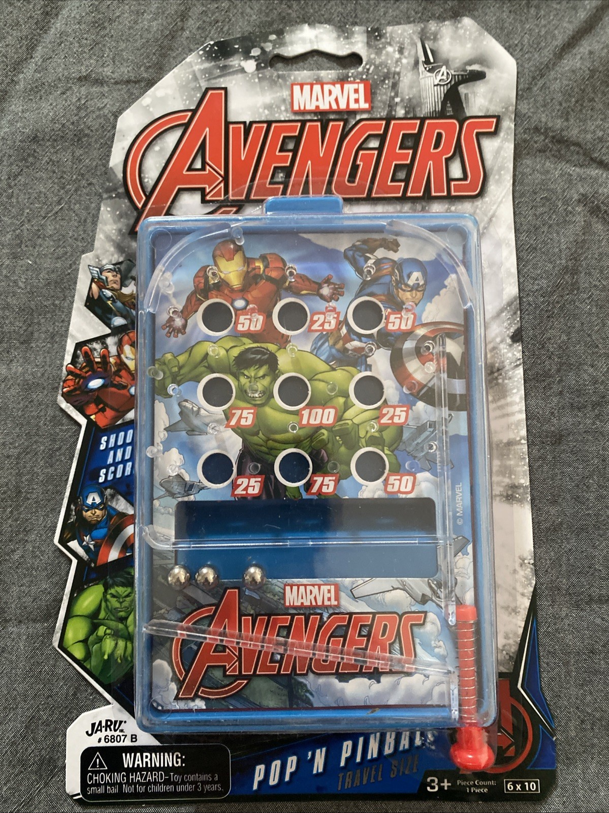 Marvel Avengers Pinball Travel Game Easter Basket Gift Birthday
