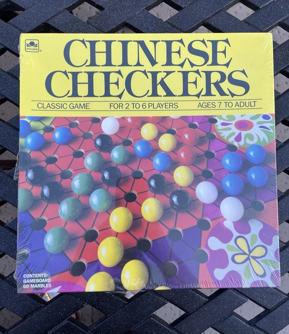 Vintage Golden Chinese Checkers Board Game 1989 Brand New Sealed 60 Marbles⁠