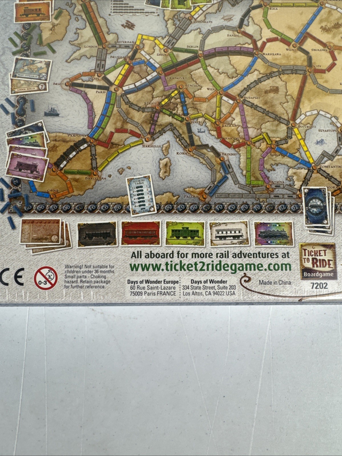 Days of Wonder Ticket to Ride Europe Board Game Brand New Factory Sealed