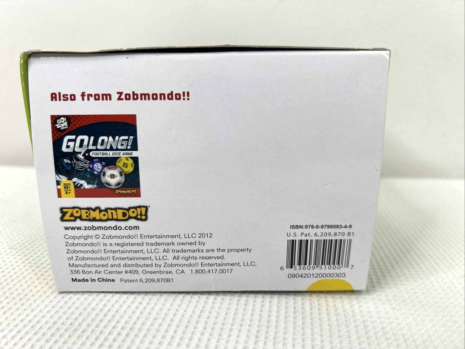GoLo Tabletop Golf Dice Game Travel Size Dice Game For Ages 6+ EUC 1+ Players