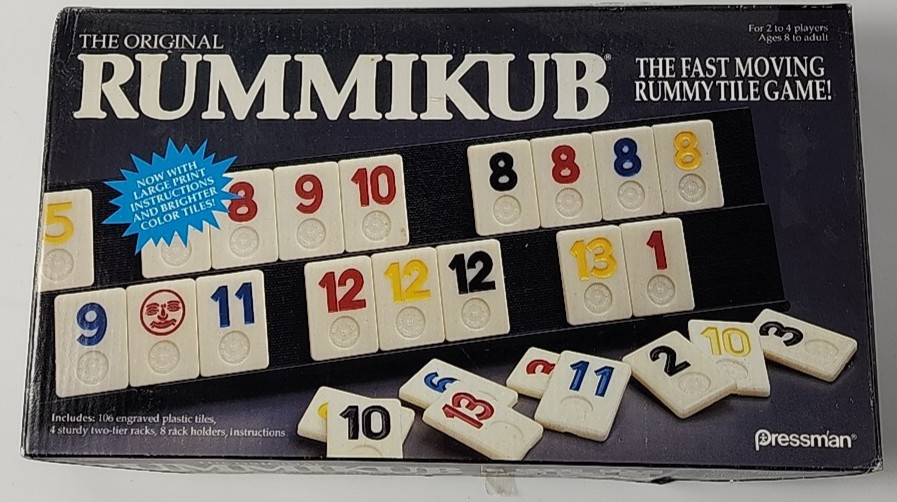The Original RUMMIKUB Rummy Family Tile Game #400 by Pressman 1990 Complete