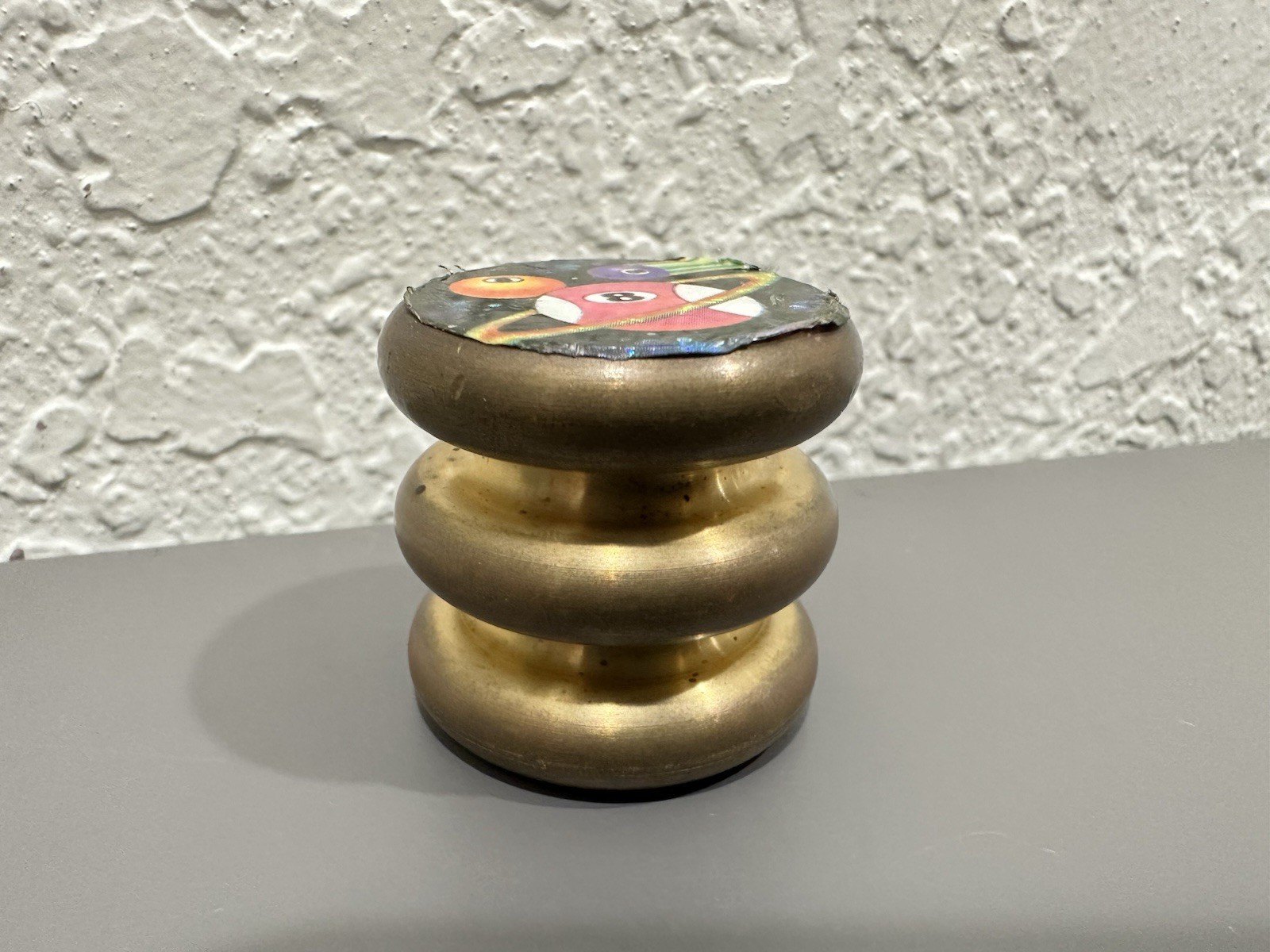 Vintage 90s Heavy Brass Metal Pog Slammer – 8 Ball – Thick & Heavy – 5+ Oz