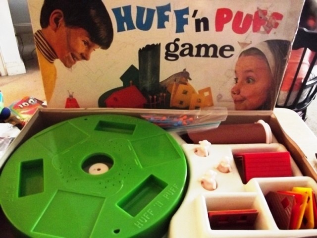 *VINTAGE* 1968 Schaper Huff ‘n Puff Board Game #430 100% Complete