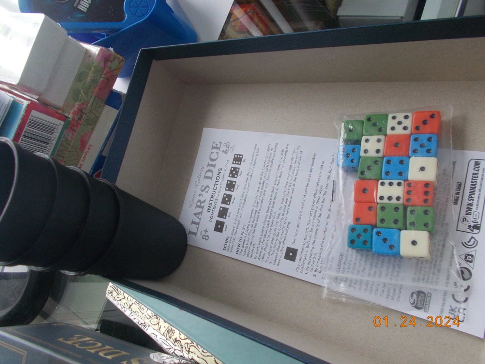 Liar’s Dice Game, Complete in Box, Excellent