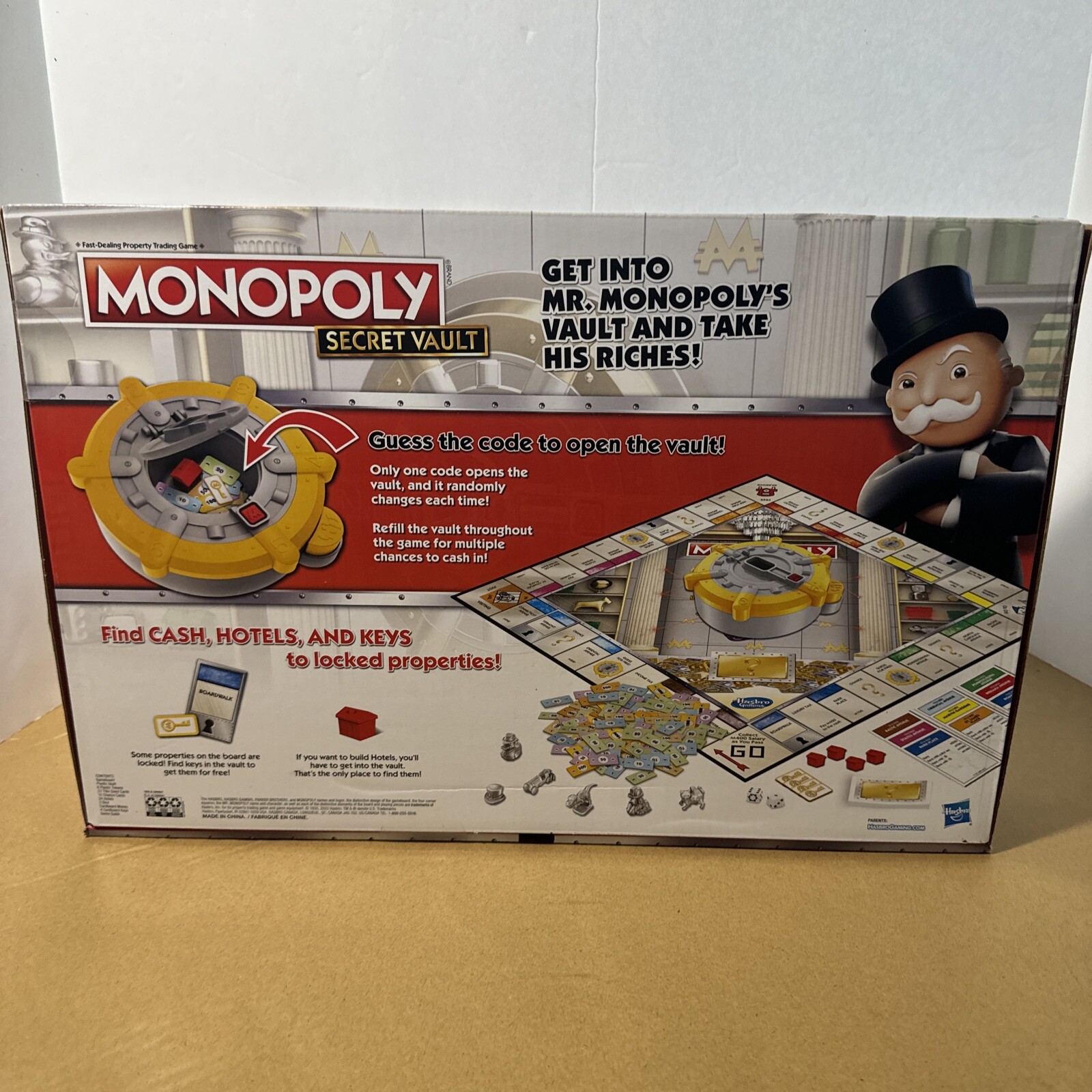 MONOPOLY Secret Vault Board Game for Kids Ages 8 and Up, Family Complete Fun