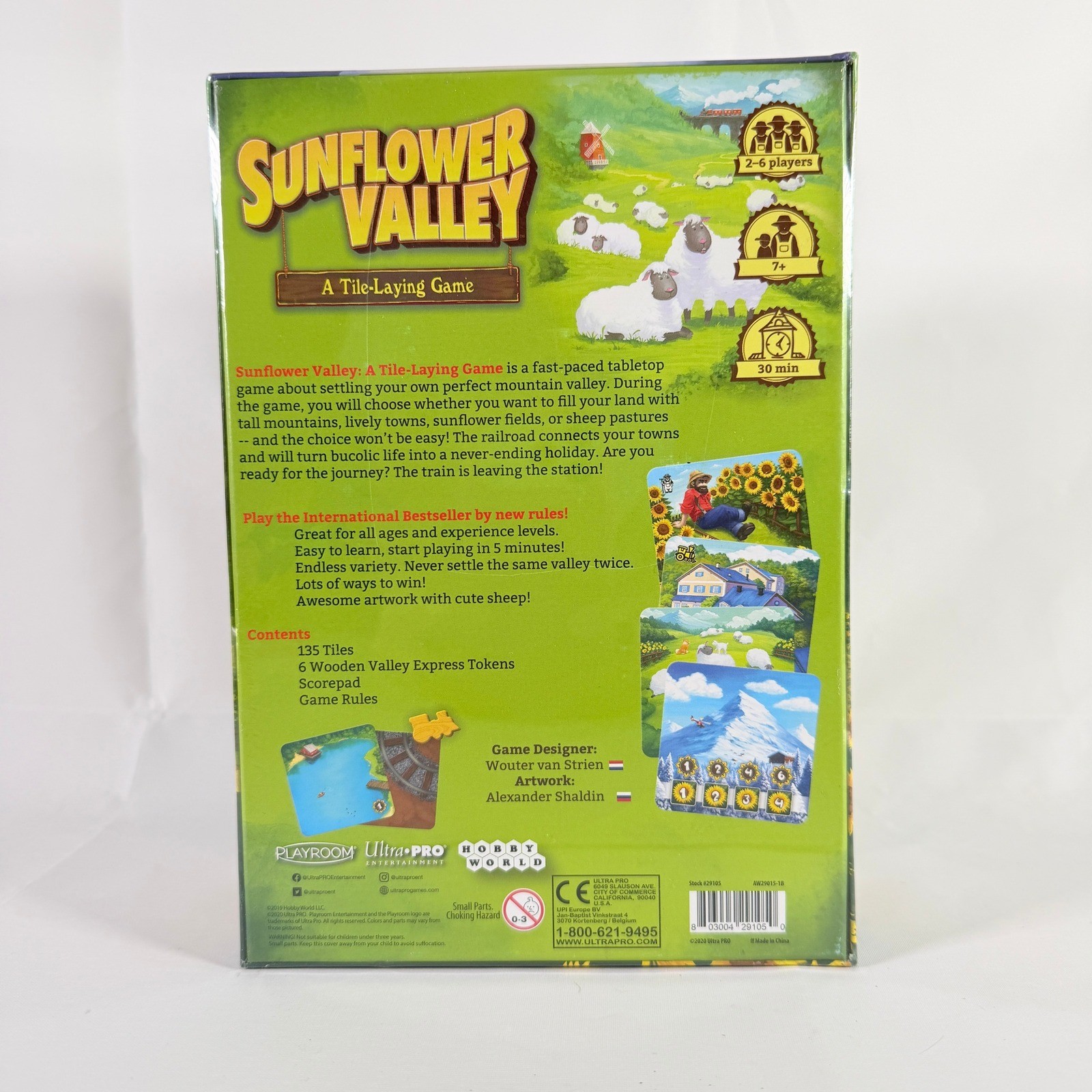 Sunflower Valley A Tile Laying Board Game Ultra Pro Playroom New Sealed