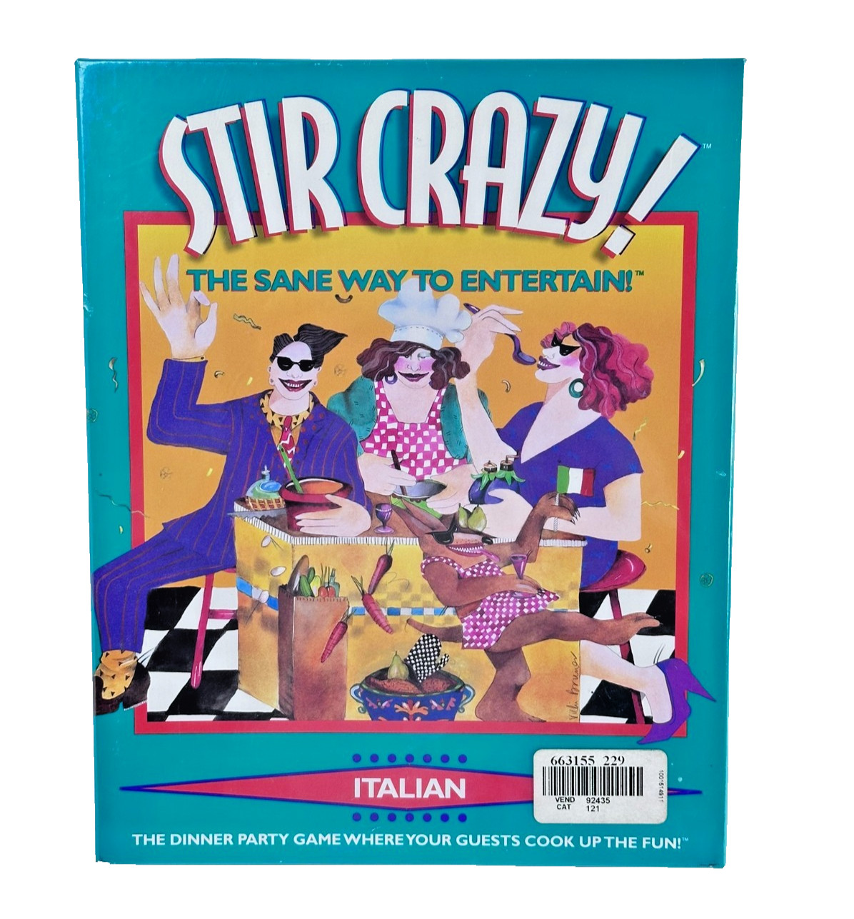 Stir Crazy Italian Dinner Party Game New Sealed Vintage 1996