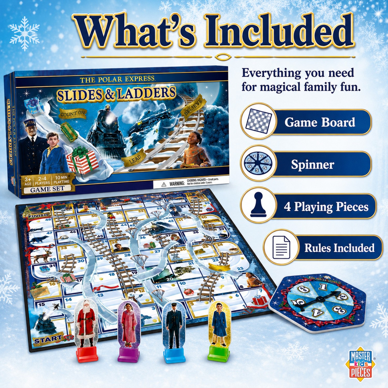 MasterPieces – The Polar Express – Slides and Ladders Board Game