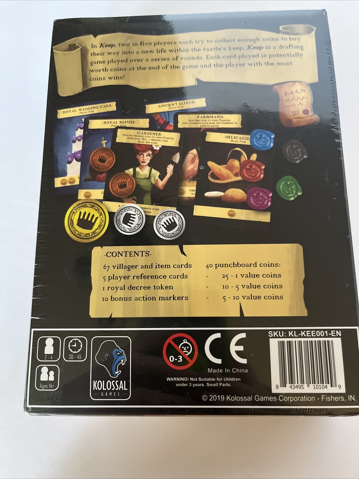 Kolossal Games Keep 2019 Card Drafting Game John Clowdus Age 14+ 2-5 Player New