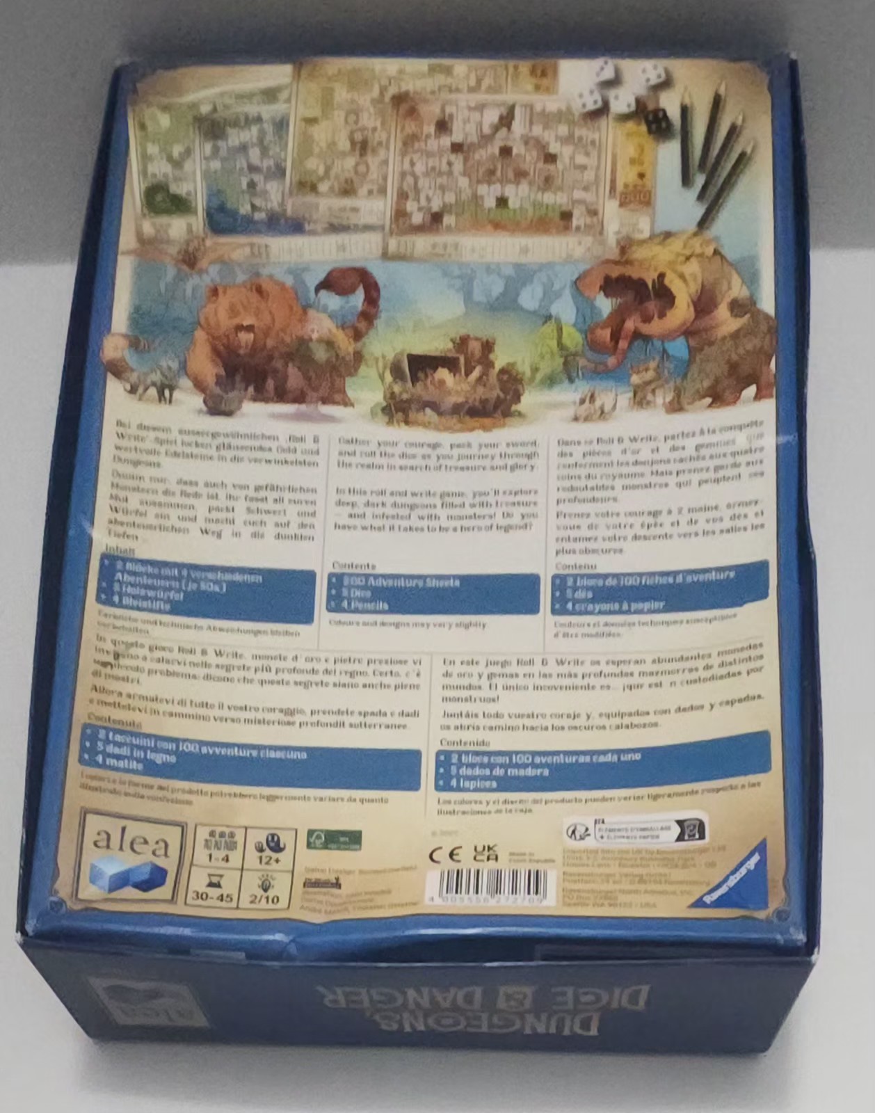 Dungeons Dice & Danger Roll & Write Strategy Game Ravensburger Ages 12 & up