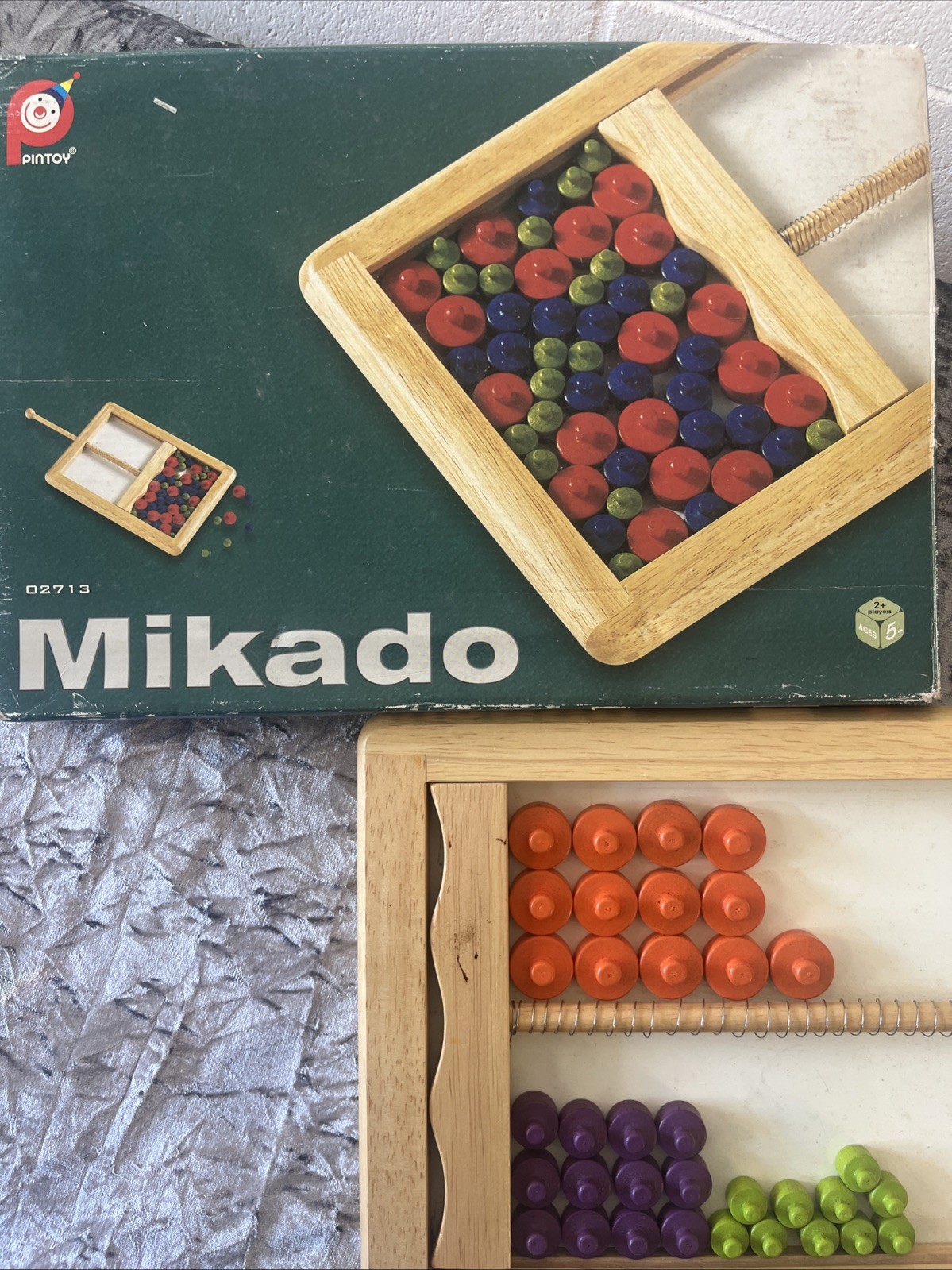 Mikado Horizontal Wooden Board Game 2004 Pintoy Skill & Steady Hand Thailand