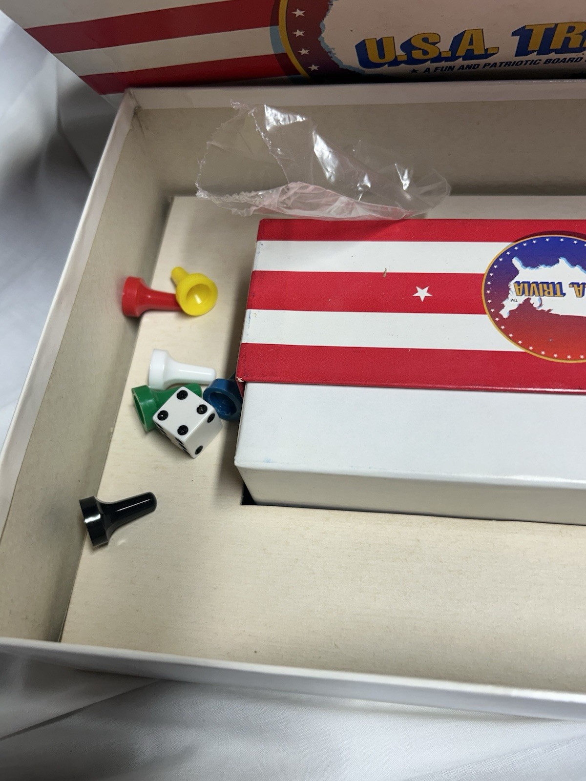 Vintage U.S.A. Trivia A Fun and Patriotic Board Game 1989 Complete