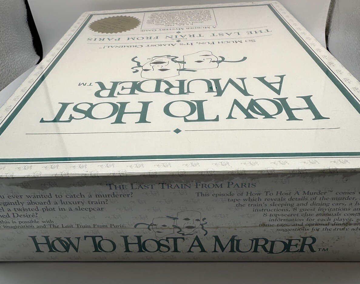How To Host A Murder The Last Train From Paris Murder Mystery Vintage- Sealed