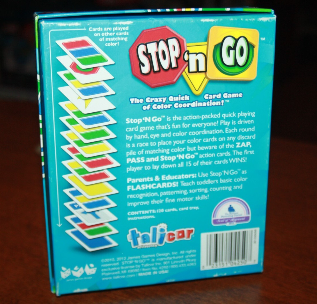 Stop ‘n Go Game – The Crazy Quick Card Game of Color Coordination! -Talicor 2012