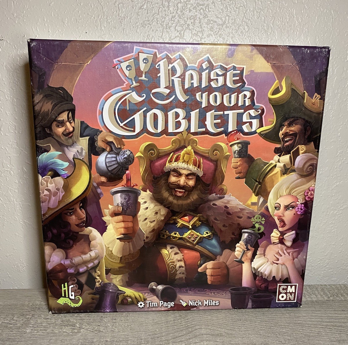 Raise Your Goblets Board Game 2016 CMON Horrible Games 100% COMPLETE