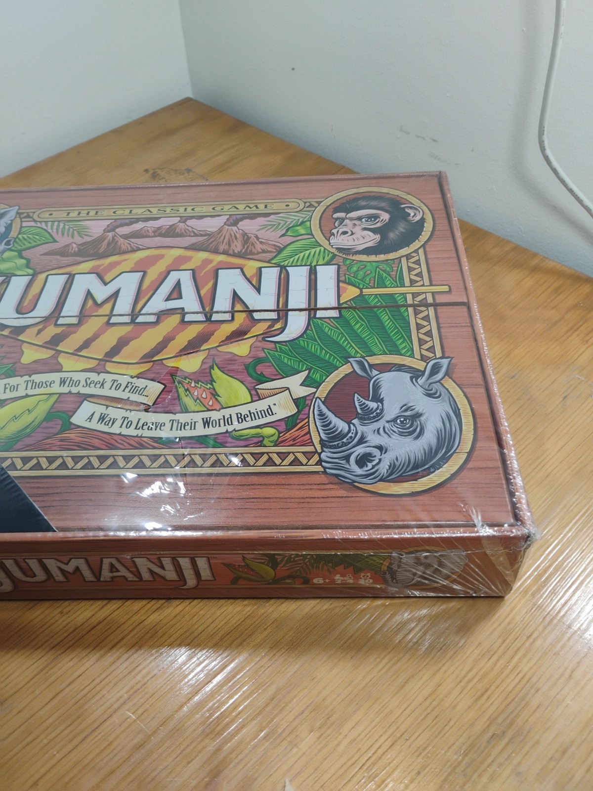 Jumanji Board Game Wooden Box Classic Retro Real Wood Case NEW Sealed 4/2024