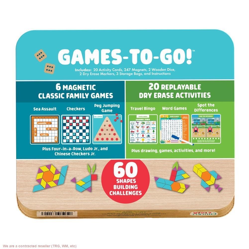 Games On the Go Tin Travel Game Set for Kids Ages 3-6+