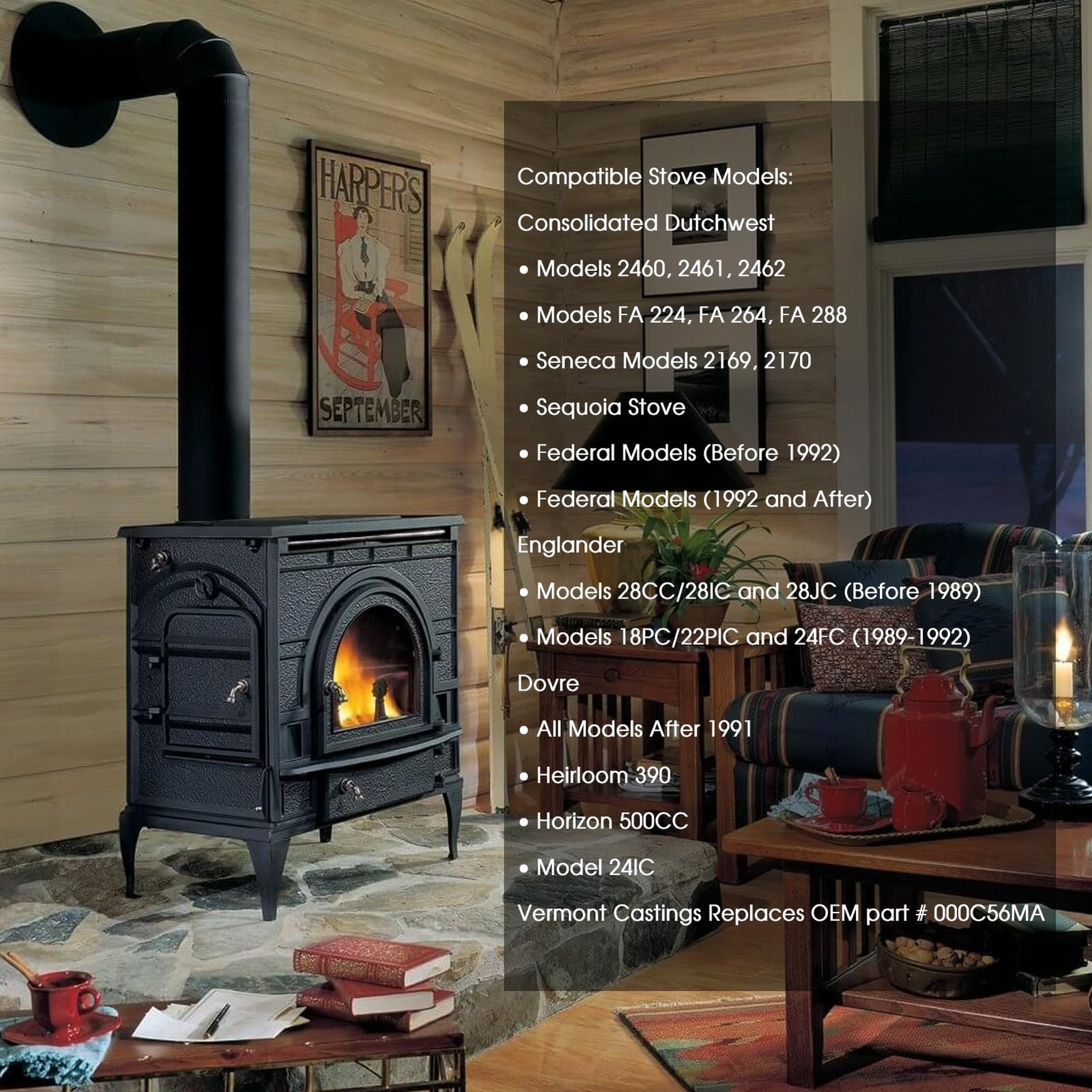 Hearth Wood Stove Catalytic Combustor for Dutchwest Parts-2460 2461 Silver