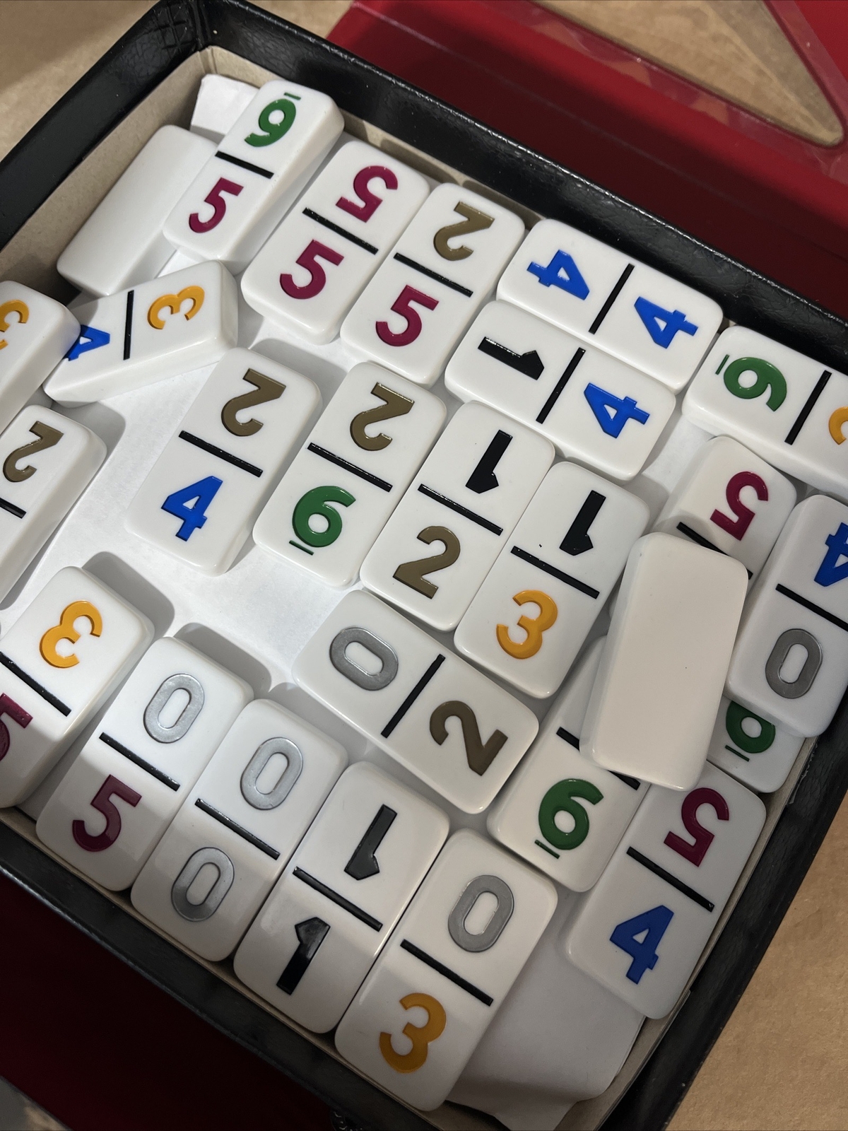 Mexican Train And Chicken Dominoes, Professional Set Of 136 Missing 0-13 See Pic