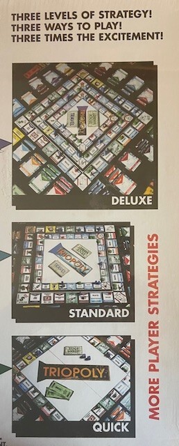 Triopoly: Three-level game, buying & building cities: monopoly w/more option NEW