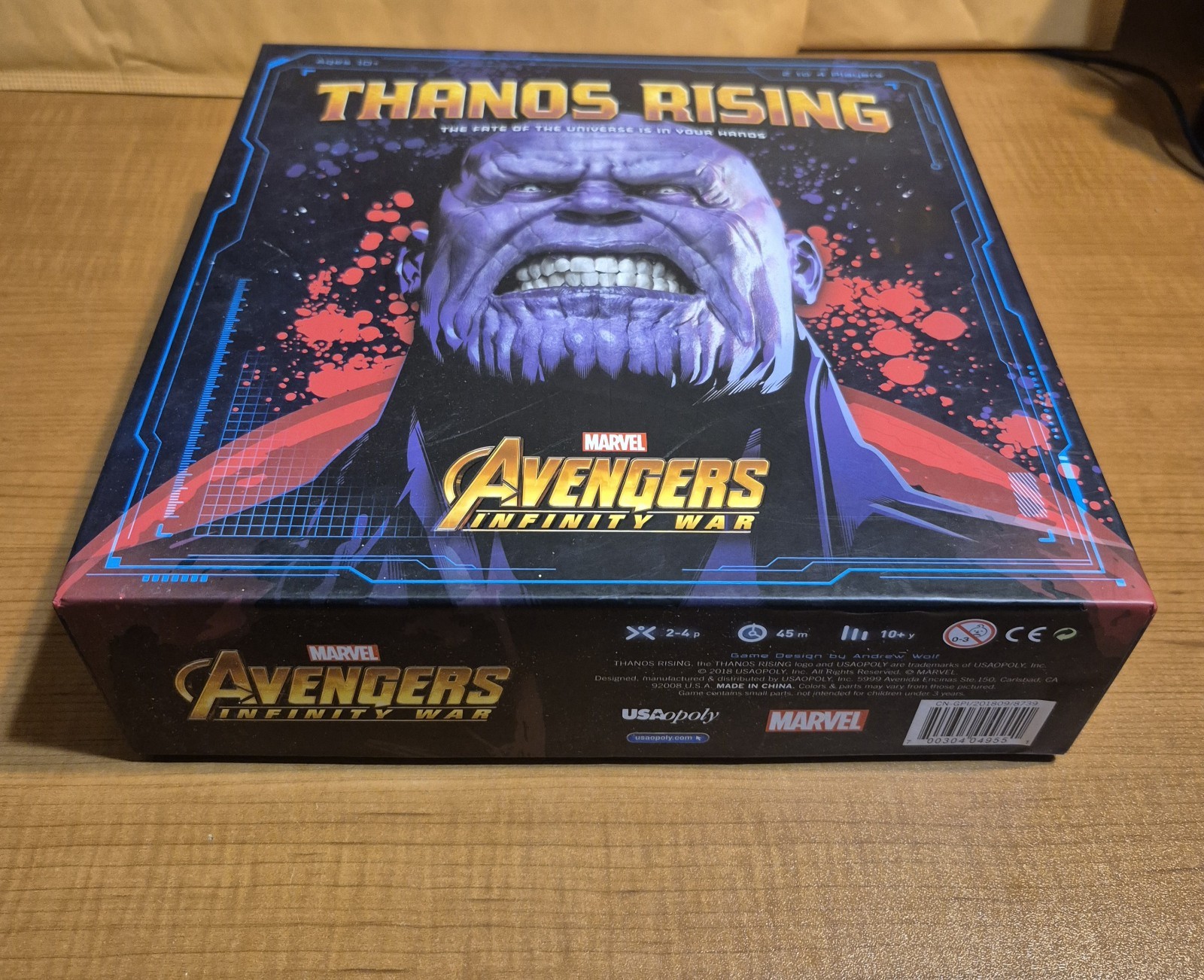 Complete Avengers Infinity War Thanos Rising 2018 USAopoly Dice Board Game