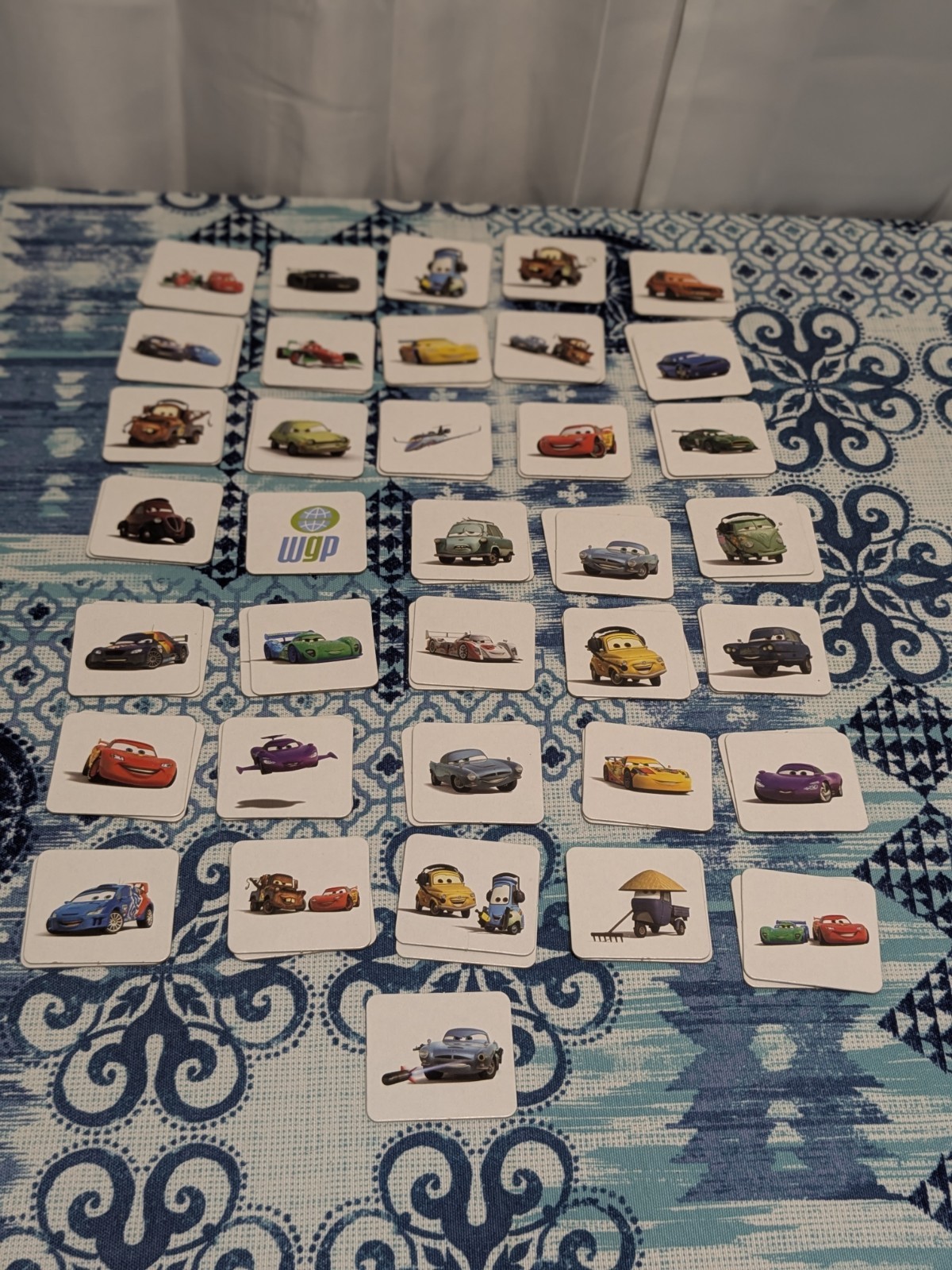 Hasbro Disney Pixar Cars 2 Edition Memory Game Match Missing 1 card 2011