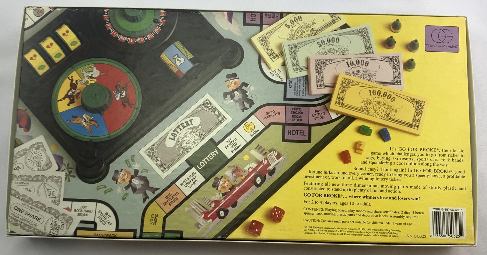 1992 Go For Broke Board Game by Selchow & Righter Complete in Good Condition