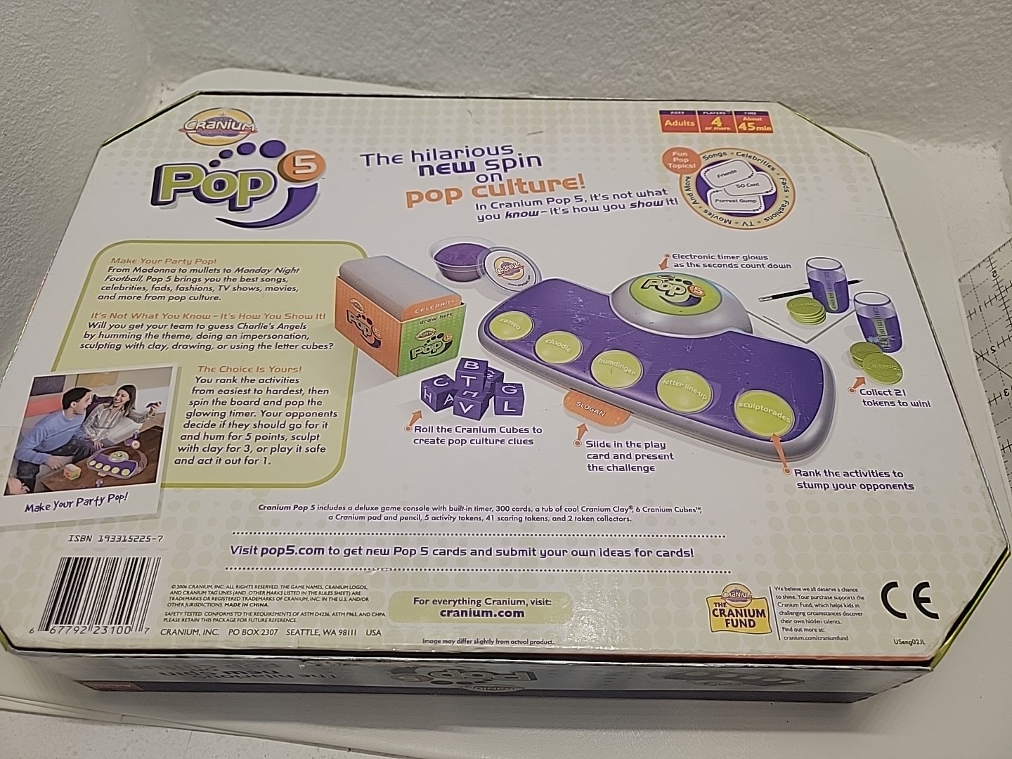 Cranium Pop 5 Adult Pop Culture Console Trivia Game Factory Sealed 2006 4 Player